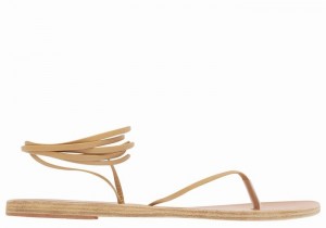 Beige Ancient Greek Sandals Celia Women Gladiator Sandals | KGS8135XZ