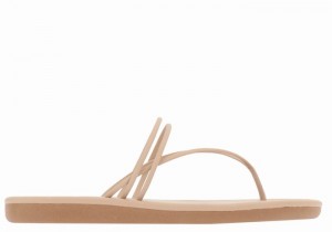 Beige Ancient Greek Sandals E Women Flip Flops | SOG8799YJ