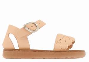 Beige Ancient Greek Sandals Little Andromeda Soft Kids' Casual Sandals | UKM3051FE