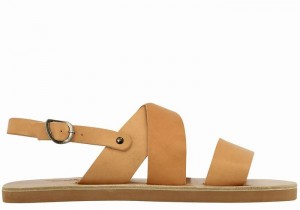 Beige Ancient Greek Sandals Miltos Men Casual Sandals | VKY2369VS