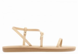 Beige Ancient Greek Sandals Niove Women Back-Strap Sandals | HJL3746XZ