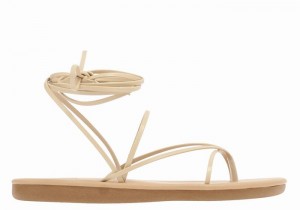 Beige Ancient Greek Sandals String Women Gladiator Sandals | FEM6824EQ