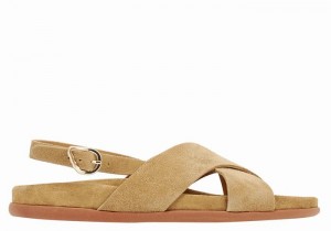 Brown Ancient Greek Sandals Ikesia Women Casual Sandals | FPY1454FJ