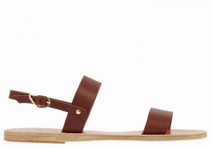 Coffee Ancient Greek Sandals Clio Women Back-Strap Sandals | BFM2631YF