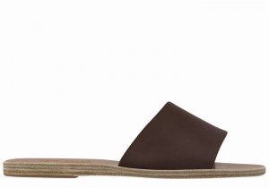 Coffee Ancient Greek Sandals Taygete Women Slide Sandals | GYN8572UW