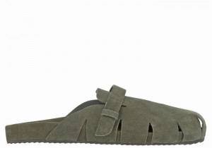 Dark Green Ancient Greek Sandals Atlas Men Slippers | YMK5220PJ