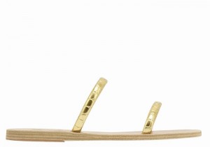 Gold Ancient Greek Sandals Echidna Women Slide Sandals | RNO2624IL