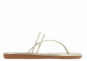 Gold White Ancient Greek Sandals E Women Flip Flops | PLS1515FM