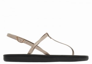 Grey Brown Ancient Greek Sandals Lito Flip Flop Women Back-Strap Sandals | GII2083XQ