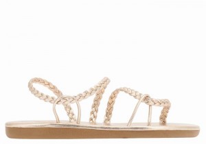 Rose Gold Ancient Greek Sandals Maya Women Braided Sandals | WDX6942NM