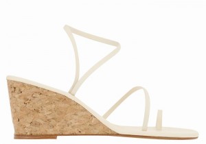 White Ancient Greek Sandals Chora Mid Women Wedge Sandals | FVI1950AQ
