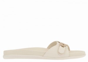 White Ancient Greek Sandals Odi Women Slide Sandals | AQK6720ES