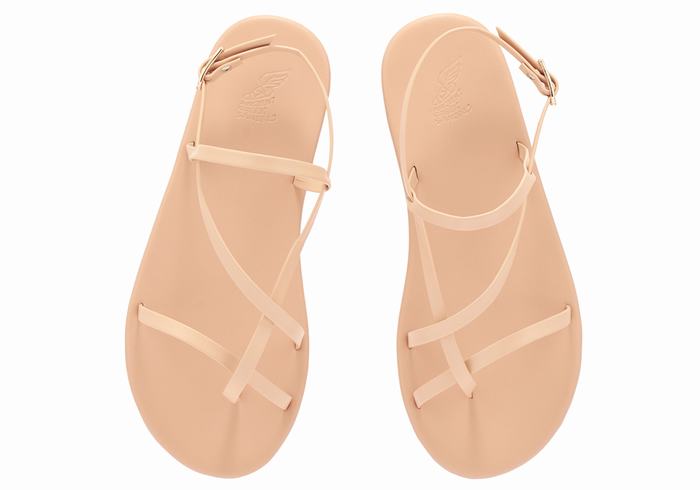 Beige Ancient Greek Sandals Alethea Women Back-Strap Sandals | XHF7322UZ