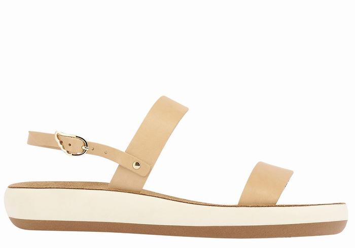 Beige Ancient Greek Sandals Clio Comfort Women Casual Sandals | PPV3318ND