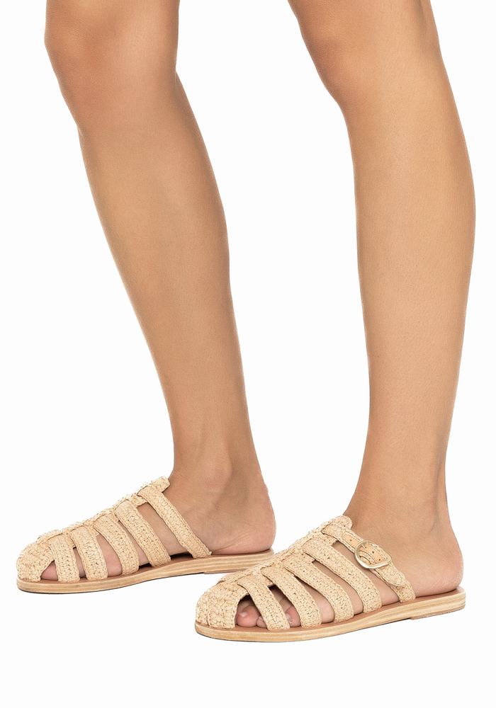 Beige Ancient Greek Sandals Cosmia Women Fisherman Sandals | MEE10044SH