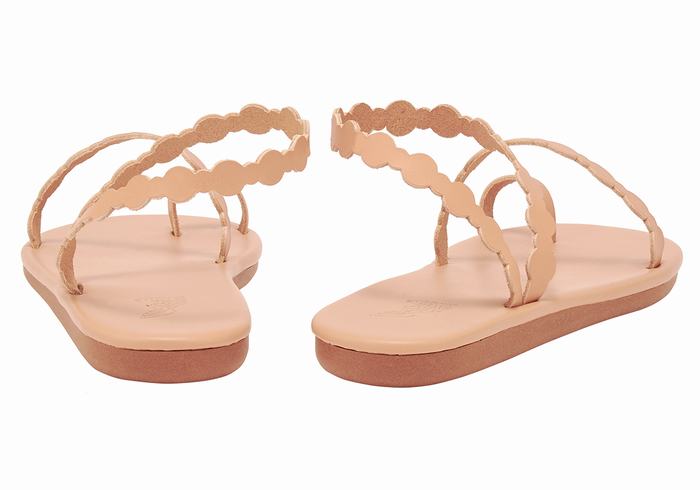 Beige Ancient Greek Sandals Cronos Women Toe-Post Sandals | LXC9182JG