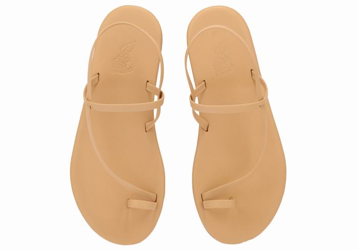 Beige Ancient Greek Sandals Euterpe Women Toe-Post Sandals | MFC1872GB