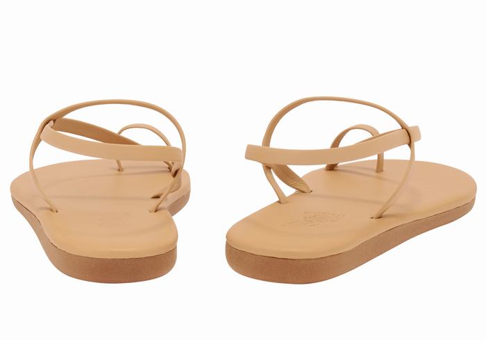 Beige Ancient Greek Sandals Euterpe Women Toe-Post Sandals | MFC1872GB