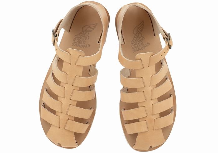 Beige Ancient Greek Sandals Homer Men Fisherman Sandals | UVO8751DF