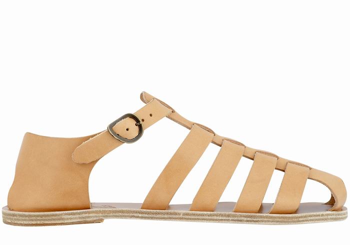 Beige Ancient Greek Sandals Homer Men Fisherman Sandals | UVO8751DF