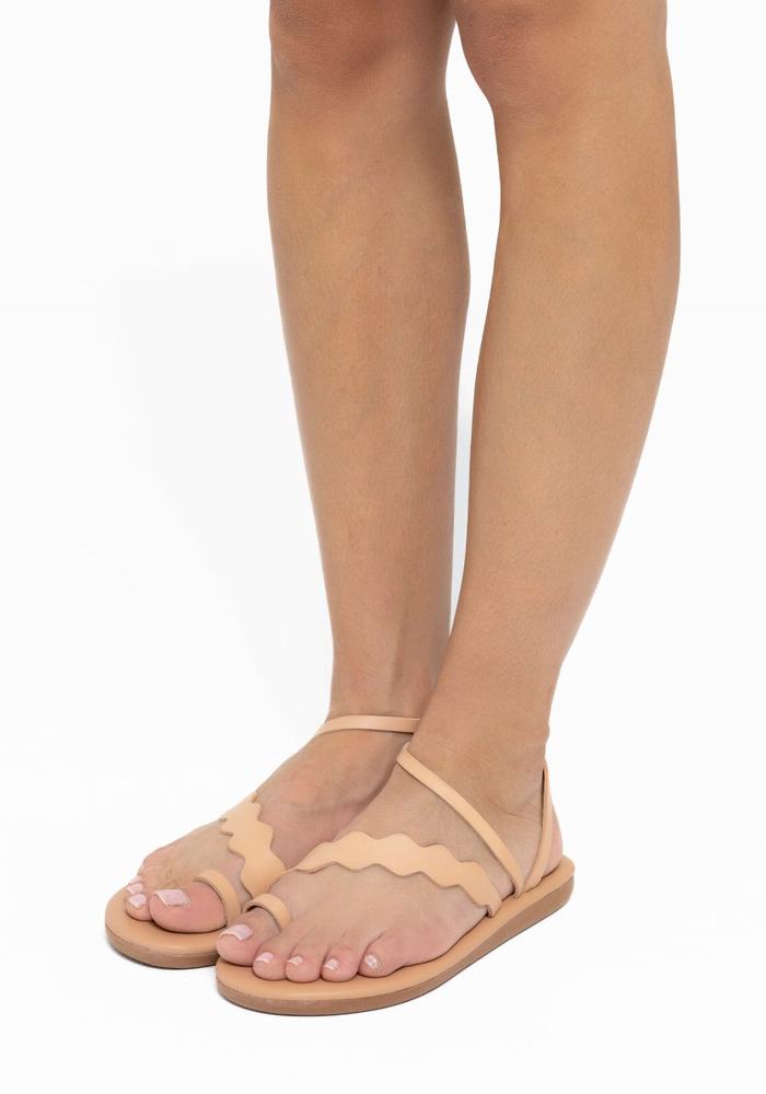 Beige Ancient Greek Sandals Koralia Women Toe-Post Sandals | GYK3927HG