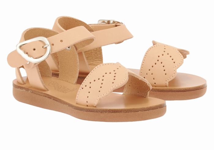 Beige Ancient Greek Sandals Little Andromeda Soft Kids' Casual Sandals | UKM3051FE