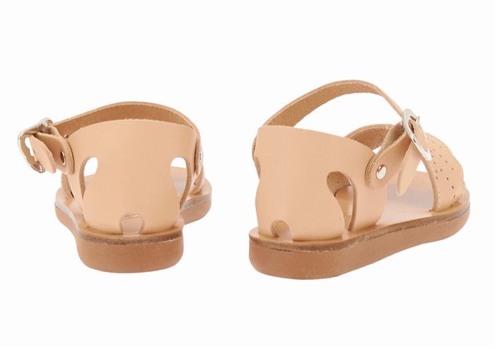 Beige Ancient Greek Sandals Little Andromeda Soft Kids' Casual Sandals | UKM3051FE