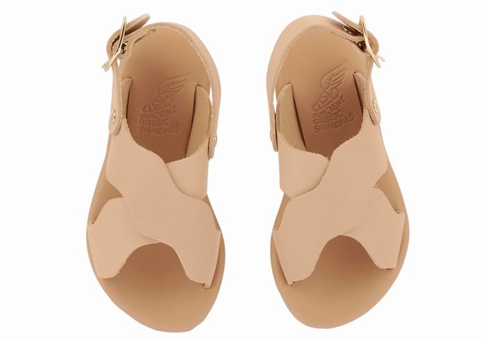 Beige Ancient Greek Sandals Little Atokos Soft Kids' Casual Sandals | LNM4916WU