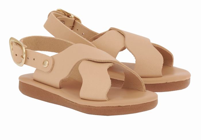 Beige Ancient Greek Sandals Little Atokos Soft Kids' Casual Sandals | LNM4916WU