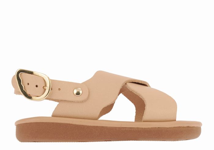 Beige Ancient Greek Sandals Little Atokos Soft Kids\' Casual Sandals | LNM4916WU