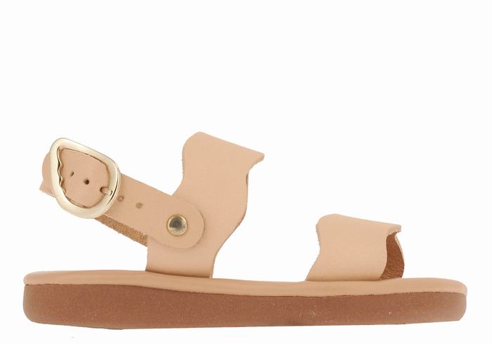 Beige Ancient Greek Sandals Little Calamos Soft Kids\' Casual Sandals | XPU146NP