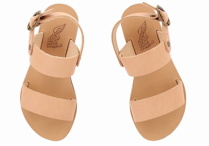 Beige Ancient Greek Sandals Little Clio Soft Kids' Casual Sandals | RMC9795XS