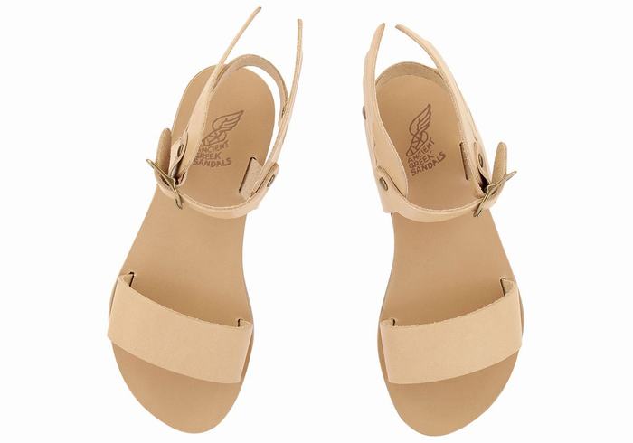 Beige Ancient Greek Sandals Little Ikaria Soft Kids' Casual Sandals | NCH6254SF