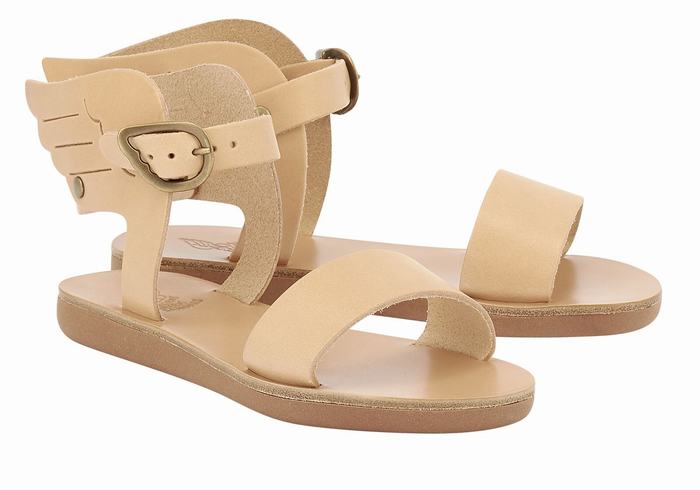 Beige Ancient Greek Sandals Little Ikaria Soft Kids' Casual Sandals | NCH6254SF