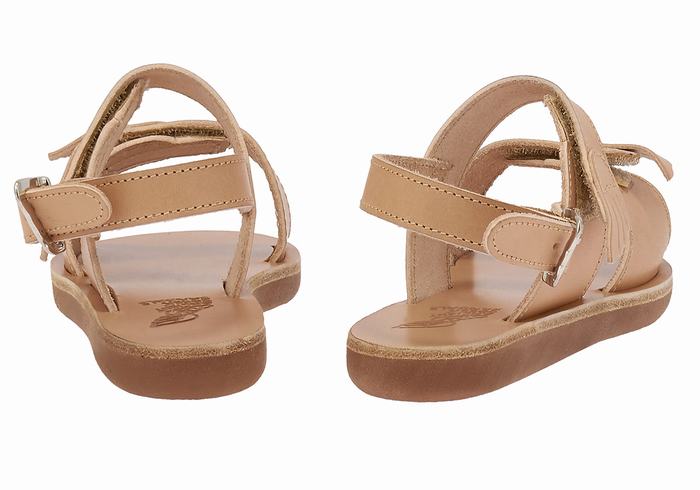 Beige Ancient Greek Sandals Little Iliada Soft Kids' Casual Sandals | YZK1197SO