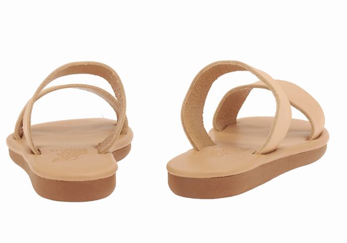 Beige Ancient Greek Sandals Little Kastos Soft Kids' Slide Sandals | UAY886TV