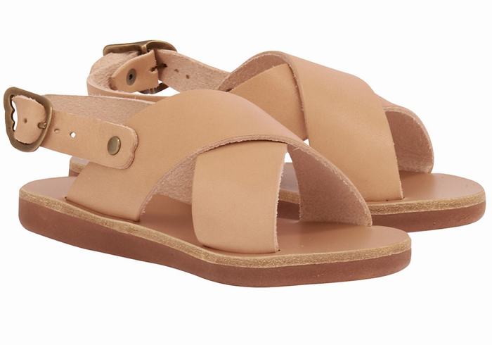 Beige Ancient Greek Sandals Little Maria Soft Kids' Casual Sandals | DCX8612TB