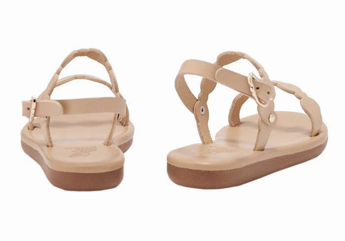 Beige Ancient Greek Sandals Little Orion Soft Kids' Flat Sandals | HDV3099ZE