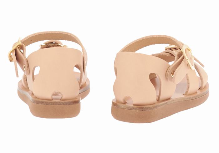 Beige Ancient Greek Sandals Little Vasso Soft Kids' Casual Sandals | ERM9027YX