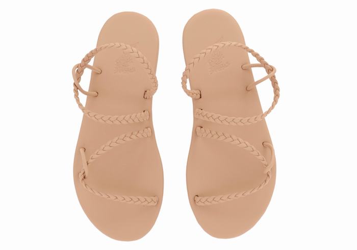 Beige Ancient Greek Sandals Maya Women Braided Sandals | UAP6987JT