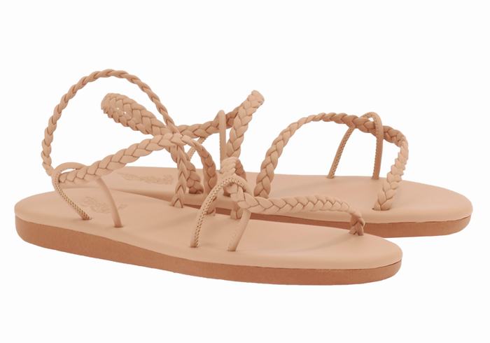 Beige Ancient Greek Sandals Maya Women Braided Sandals | UAP6987JT