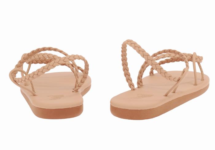 Beige Ancient Greek Sandals Maya Women Braided Sandals | UAP6987JT