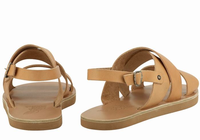 Beige Ancient Greek Sandals Miltos Men Casual Sandals | VKY2369VS