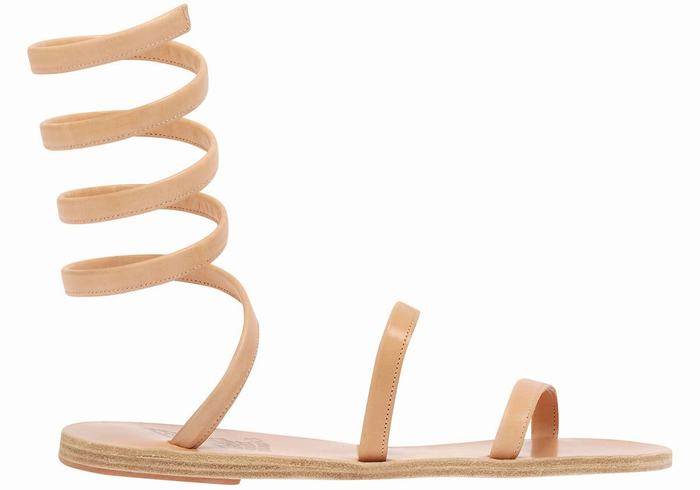 Beige Ancient Greek Sandals Ofis Leather Women Gladiator Sandals | BZX608XQ