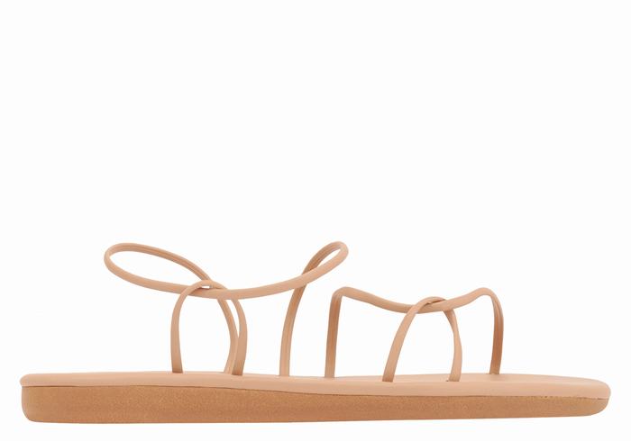 Beige Ancient Greek Sandals Proorismos Women Back-Strap Sandals | LBI2112UY