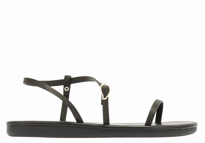 Black Ancient Greek Sandals Niove Women Back-Strap Sandals | RTH6766LO