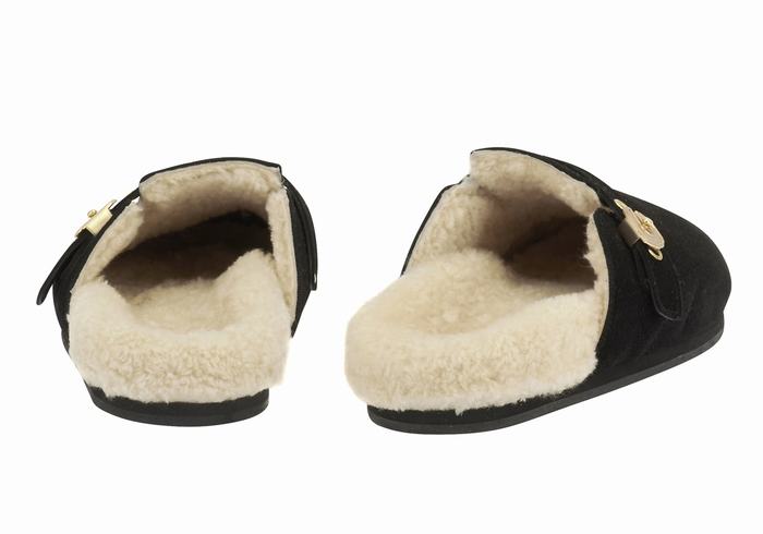 Black Ancient Greek Sandals Vasilitsa Women Slippers | QPZ5728CL