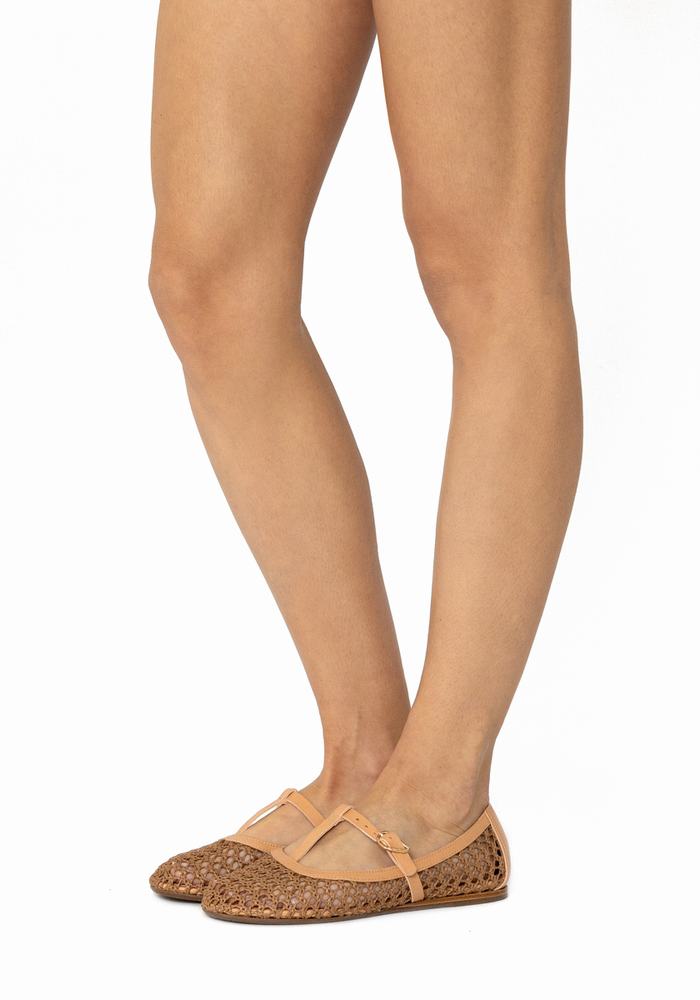 Brown Ancient Greek Sandals Aerati Women Ballerina | GPH8732RY