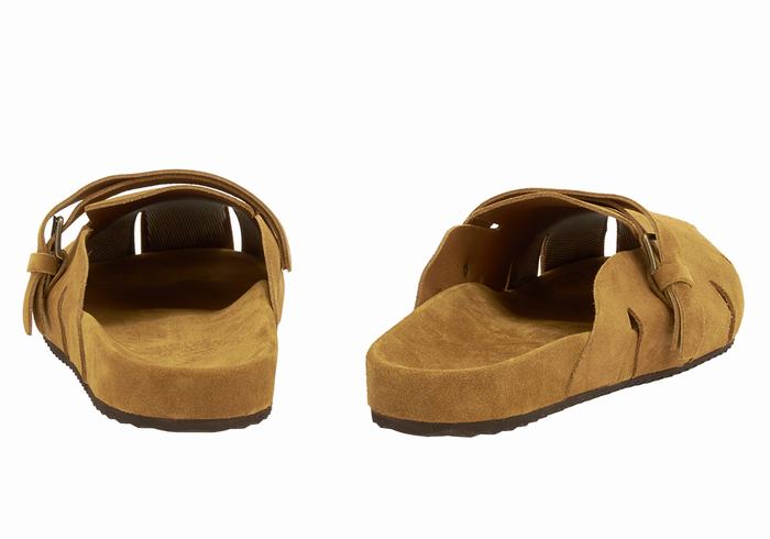 Brown Ancient Greek Sandals Atlas Men Slippers | MTK2975YJ