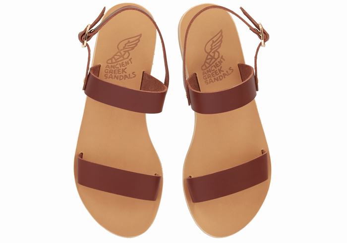 Coffee Ancient Greek Sandals Clio Women Back-Strap Sandals | BFM2631YF